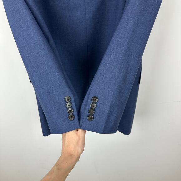 J.Crew Ludlow Slim Fit Suit Jacket Italian Loro Piana Wool Deep Pacific 39R NWT - Picture 11 of 16